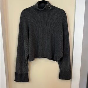 Project Social T Gray Cowl Neck Sweater
